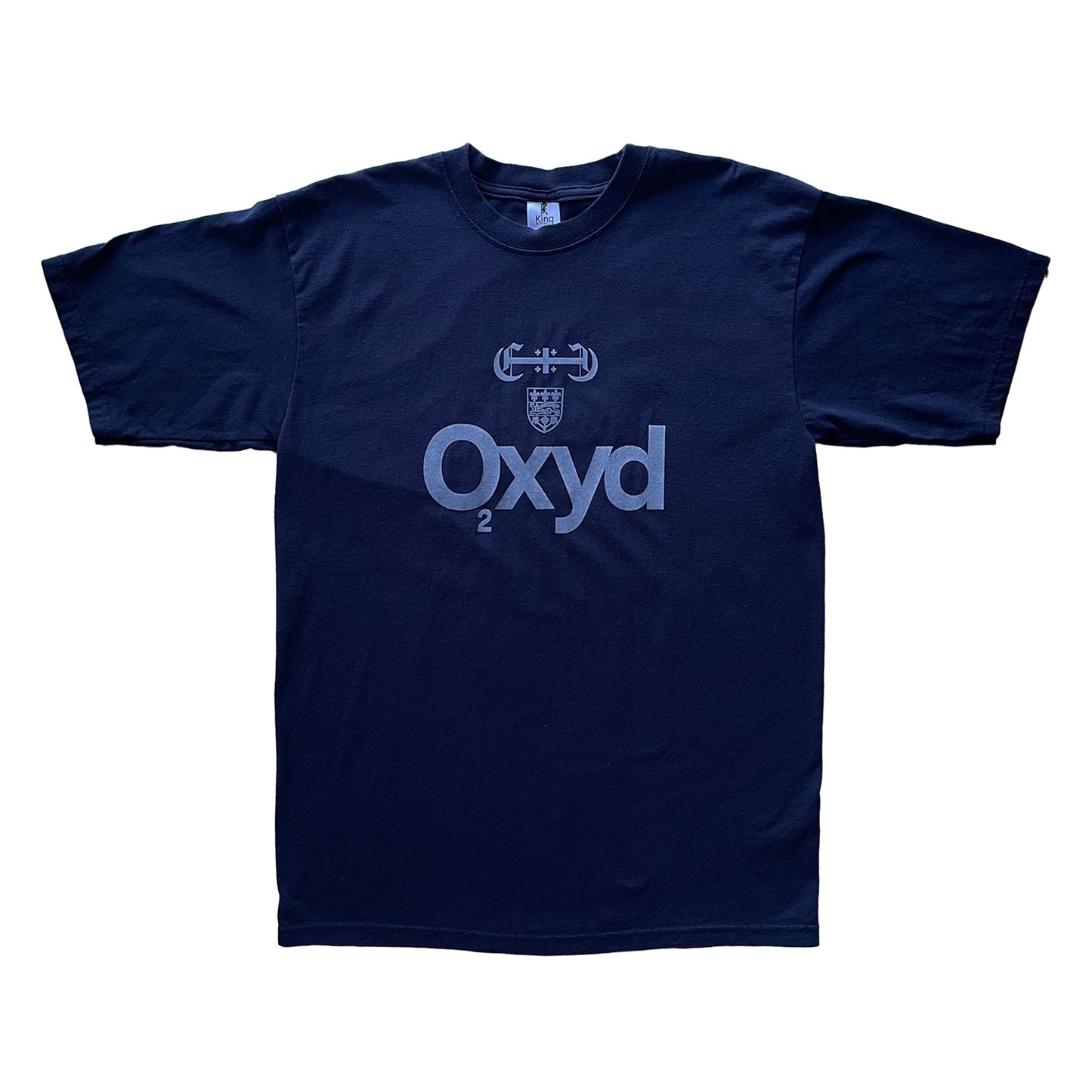 Oxyd Varsity #5 - White on Navy Blue (XL)