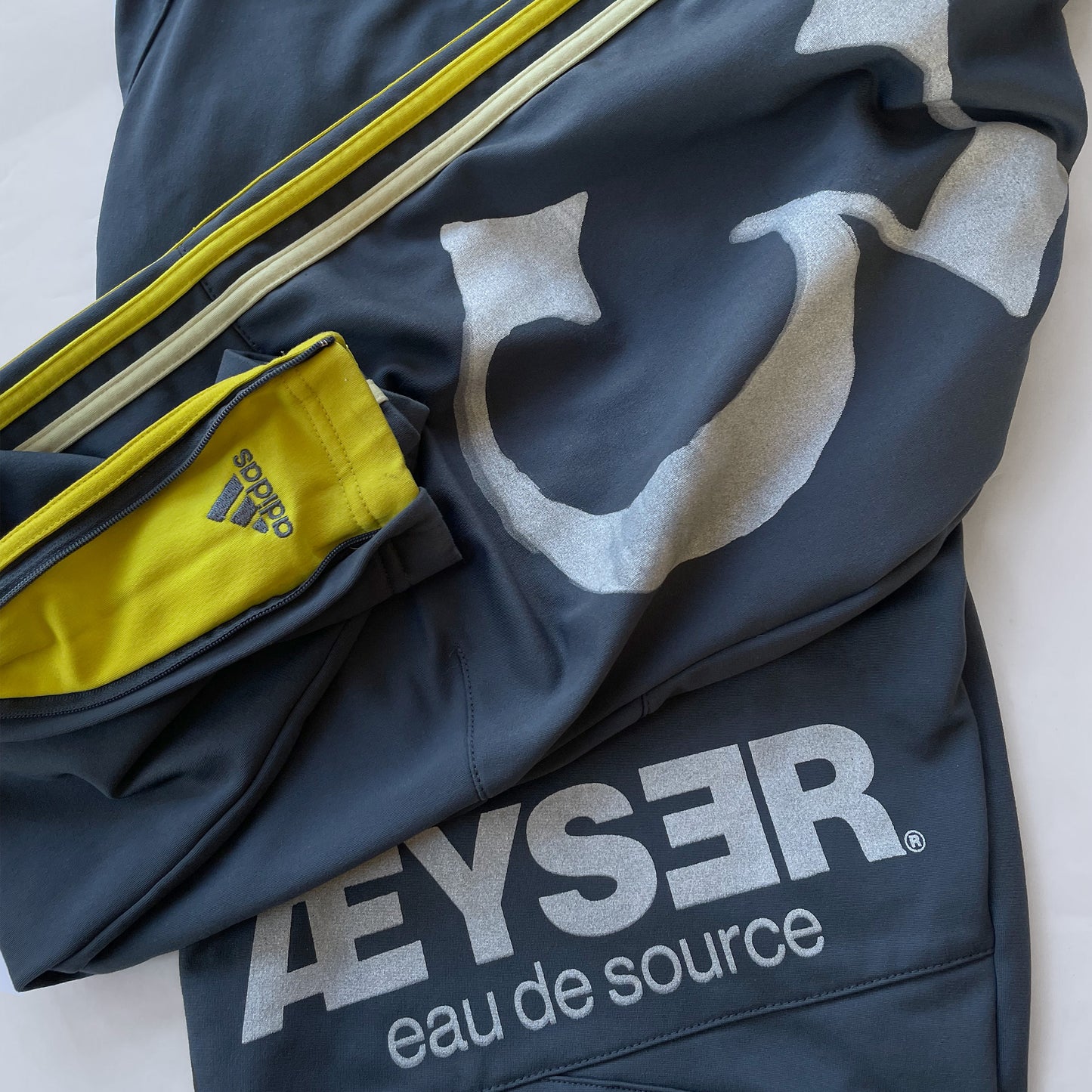 Adidas Track Pants Yellow 3stripes (XL)