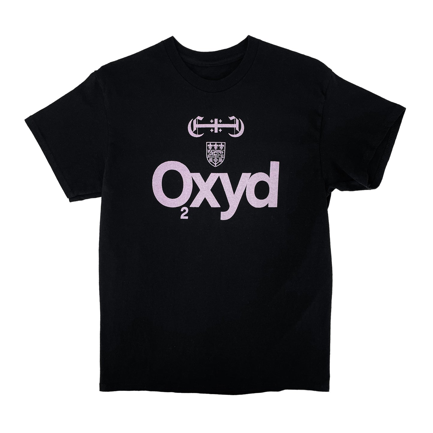 Oxyd Varsity T #3 - Light pink on Black (M)
