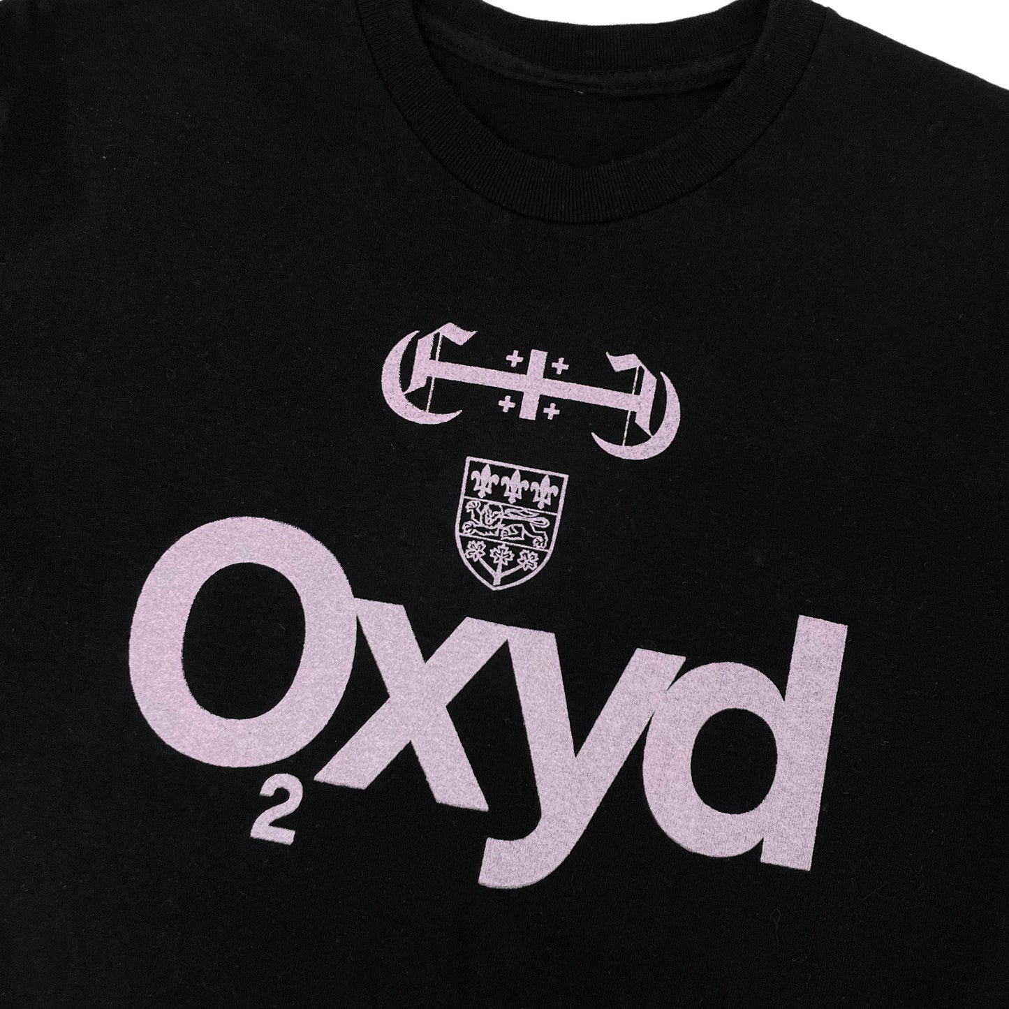 Oxyd Varsity T #3 - Light pink on Black (M)