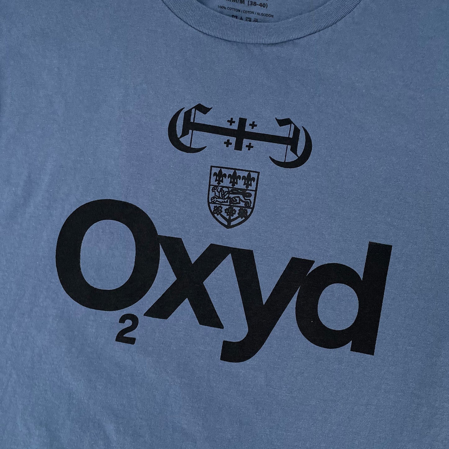 Oxyd Varsity T #4 - Black on Blue (M)